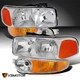 Fits 2000-2006 GMC Sierra 1500 2500 3500 Yukon XL Denali Headlights+Bumper Lamps