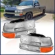 Pair Chrome Headlights  For 1999-2002 Chevy Silverado 2000-2006 Suburban Tahoe