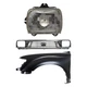 Grille Kit For 1995-97 Toyota Tacoma with LH Fender and Headlight Gray/Black 4WD