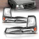 Fit 1998-2000 Ford Ranger Chrome Pair Corner Lamps Assembly L+R 4Pcs NEW SET