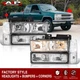 Clear Head Lights Signal Lamps For 1994-1998 GMC Sierra C/K 1500 2500 3500 Truck
