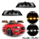 Dynamic Smoked LED Front Turn Signal Lights DRL Lamps For 2015-2017 Ford Mustang