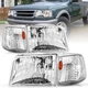 For 1993 1994 1995 1996 1997 Ford Ranger Chrome Headlights + Corner Signal Lamps