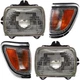 Halogen Headlight Kit For 95-97 Toyota Tacoma LH RH Clear Lens with Corner Lamp
