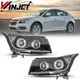 Black LED Headlights For 2011-2015 Chevy Cruze DRL Projector Headlamp Left+Right Black LED Headlights For 2011-2015 Chevy Cruze DRL Projector Headlamp Left+Right