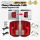 Halogen Upgrade To LED Tail Lights For 2014-2018 Chevy Silverado 1500 Red Pair