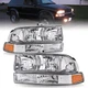 Black/Clear Corner Headlights Fit For 1998-04 Chevy s10 Blazer Bumper Lamps
